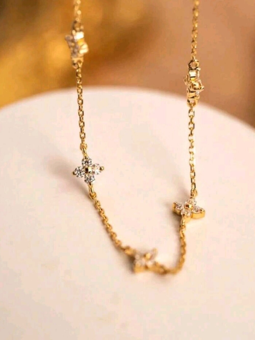 Anthropologie Dainty Lucky Four Clover Necklace - Picture 3 of 4